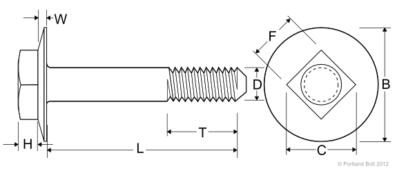 Washer Head Bolts - Pole Line Fasteners